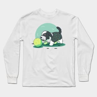 Dog playing with Ball 3 Long Sleeve T-Shirt